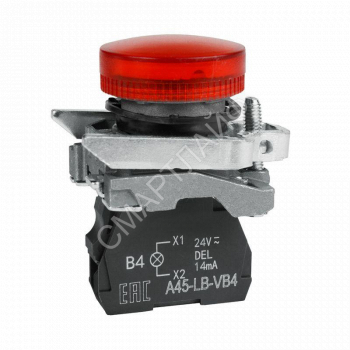 Лампа сигнальная OptiSignal D22 C4-L-B4 красн. металл 24VAC/DC XB4BVB4 КЭАЗ 332177 - smartlife-ural.ru – Екатеринбург