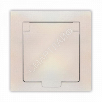 Розетка 1-м СП Афина 16А IP20 с заземл. с крышкой в сборе жемчуж. Universal A0029-OBr - smartlife-ural.ru – Екатеринбург