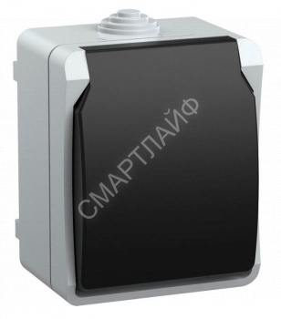 Розетка 1-м ОП Форс РСб20-3-ФСр 16А IP54 с заземл. с крышкой сер. IEK ERS12-K03-16-54-DC - smartlife-ural.ru – Екатеринбург