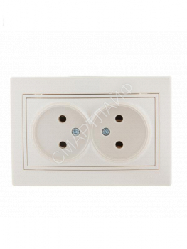 Розетка 2-м СП Mira 16А IP20 без заземл. со вставкой керамика жемчуж./бел. перламутр. LEZARD 701-3030-128 - smartlife-ural.ru – Екатеринбург