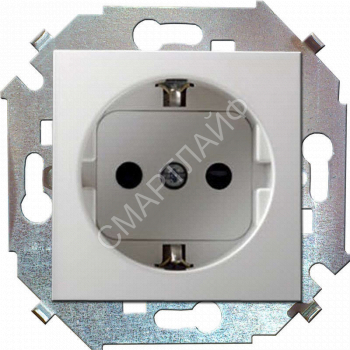 Розетка 1-м СП Simon 15 16А IP20 250В с заземл. винтов. клеммы механизм бел. Simon 1591432-030 - smartlife-ural.ru – Екатеринбург
