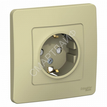 Розетка 1-м СП Blanca 16А IP20 250В с заземл. защ. шторки беж. SE BLNRS001117 - smartlife-ural.ru – Екатеринбург