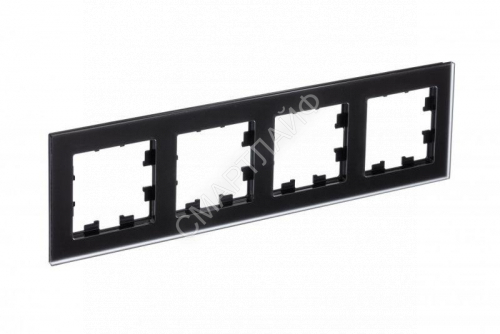 Рамка 4-м AtlasDesign Nature матов. стекло черн. SE ATN331004 - smartlife-ural.ru – Екатеринбург