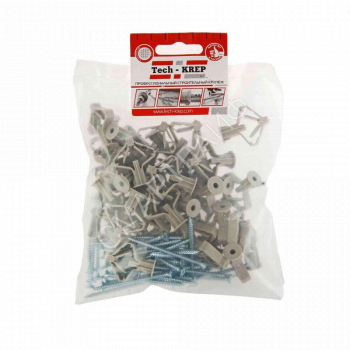 Дюбель для гипсокартона "бабочка" 10х50 с саморезом 4х60 (пакет) (уп.40шт) Zitar 126702 - smartlife-ural.ru – Екатеринбург