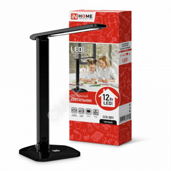 Светильник светодиодный настольный ССО 08Ч 12Вт 3000-6500К 600лм сенсор-диммер с адаптером черн. IN HOME 4690612036564 - smartlife-ural.ru – Екатеринбург