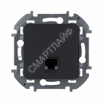 Розетка компьютерная Inspiria RJ45 кат.5E UTP антрацит IEK 673828 - smartlife-ural.ru – Екатеринбург