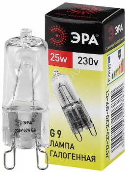 Лампа галогенная G9-JCD-25-230V-Cl 25Вт капсула G9 230В Эра C0027376 - smartlife-ural.ru – Екатеринбург