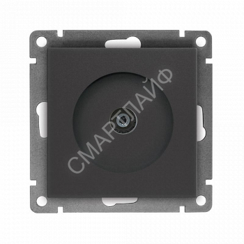 Розетка телевизионная TV 1-м СП Афина механизм графит Universal A0027-Gr - smartlife-ural.ru – Екатеринбург