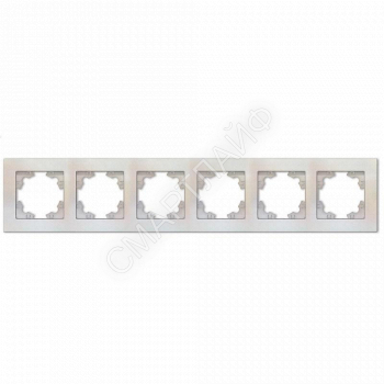 Рамка 6-м Афина универс. жемчуж. Universal A1043-OBr - smartlife-ural.ru – Екатеринбург