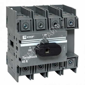 Рубильник 4п 40А с рукояткой управления для прямой установки TwinBlock EKF tb-40-4p-f - smartlife-ural.ru – Екатеринбург