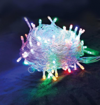 Гирлянда светодиодная 100LED бел. прозр. провод 6.5м расстояние между лампами 6см 8 режимов мигания Космос KOC_GIR100LED_RGB_7m - smartlife-ural.ru – Екатеринбург