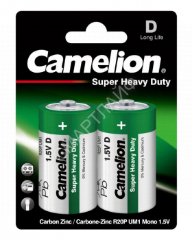 Элемент питания солевой D/R20 BL-2 (блист.2шт) Camelion 1671 - smartlife-ural.ru – Екатеринбург