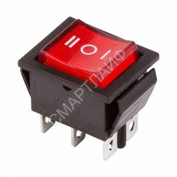 Выключатель клавишный 250В 15А (6с) ON-OFF-ON RWB-509 SC-767 красн. с подсветкой и нейтралью Rexant 36-2390 - smartlife-ural.ru – Екатеринбург