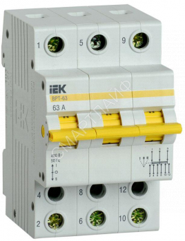 Выключатель-разъединитель трехпозиционный 3п ВРТ-63 63А KARAT IEK MPR10-3-063 - smartlife-ural.ru – Екатеринбург