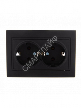 Розетка 2-м СП Mira 16А IP20 с заземл. керамика черн. бархат LEZARD 701-4242-127 - smartlife-ural.ru – Екатеринбург