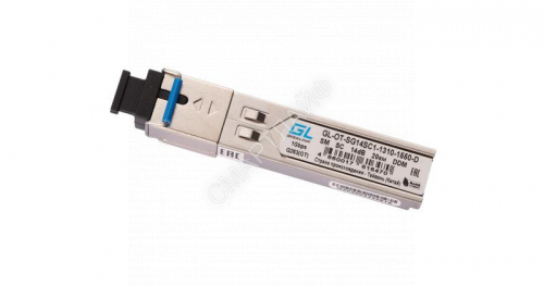 Модуль SFP WDM 1Гбит/с одно волокно SM SC Tx:1310/Rx:1550нм DDM 14дБ до 20км GIGALINK GL-OT-SG14SC1-1310-1550-D - smartlife-ural.ru – Екатеринбург
