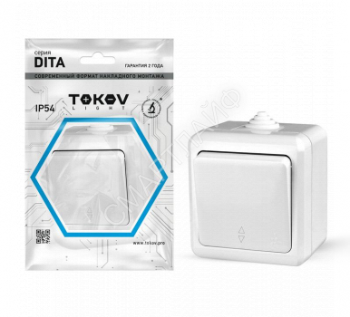Переключатель 1-кл. ОП Dita IP54 10А 250В бел. TOKOV ELECTRIC TKL-DT-P1-C01-IP54 - smartlife-ural.ru – Екатеринбург