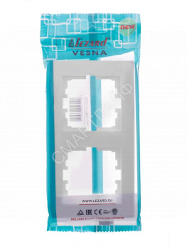 Рамка 2-местн. вертик. VESNA бел. LEZARD 742-0200-152 - smartlife-ural.ru – Екатеринбург