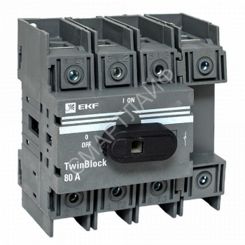 Рубильник 4п 80А с рукояткой управления для прямой установки TwinBlock EKF tb-80-4p-f - smartlife-ural.ru – Екатеринбург