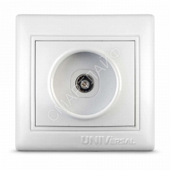 Розетка телевизионная TV 1-м СП Севиль бел. UNIVersal С0027 - smartlife-ural.ru – Екатеринбург
