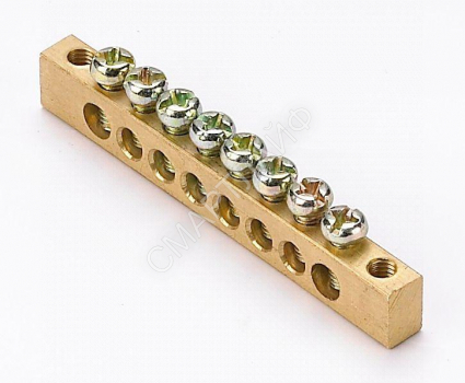 Шина нулевая 8 групп/крепеж по краям 6х9мм DEKraft 32002DEK - smartlife-ural.ru – Екатеринбург