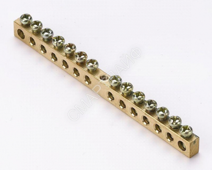 Шина нулевая 14 групп/крепеж по центру 6х9мм DEKraft 32003DEK - smartlife-ural.ru – Екатеринбург