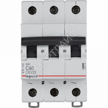 Выключатель автоматический модульный 3п C 40А 4.5кА RX3 ИЭК Leg 419712 - smartlife-ural.ru – Екатеринбург
