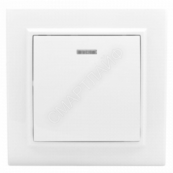 Выключатель 1-кл. СП Минск 10А IP20 с индикатором бел. Basic EKF ERV10-121-10 - smartlife-ural.ru – Екатеринбург
