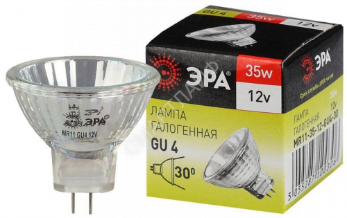 Лампа галогенная GU4-MR11-35W-12V-30Cl ЭРА C0027362 - smartlife-ural.ru – Екатеринбург