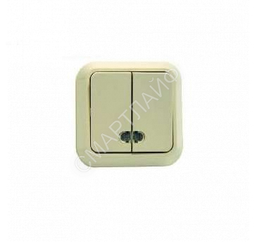 Выключатель 2-кл. ОП 10А IP20 с подсветкой крем. Makel 45223 - smartlife-ural.ru – Екатеринбург