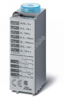 Таймер миниатюрный мультифункциональный (AI DI SW GI) монтаж в розетку 240В AC 2CO 10А регулировка времени 0.05с…100ч IP40 в комплекте металлич. клипса 094.81 FINDER 850282400000 - smartlife-ural.ru – Екатеринбург