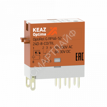 Реле промежуточное OptiRel G RP46-52-230-8-CO-S/TIL КЭАЗ 281053 - smartlife-ural.ru – Екатеринбург