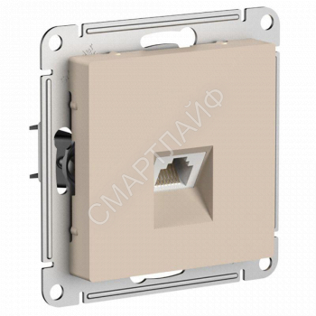 Розетка компьютерная AtlasDesign RJ45 кат.5E механизм песочн. SE ATN001283 - smartlife-ural.ru – Екатеринбург