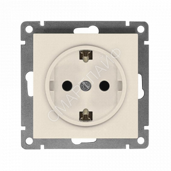 Розетка 1-м СП Афина 16А IP20 с заземл. механизм сл. кость (ivory) Universal A0028-I - smartlife-ural.ru – Екатеринбург