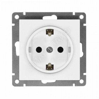 Розетка 1-м СП Афина 16А IP20 с заземл. механизм бел. Universal A0028 - smartlife-ural.ru – Екатеринбург