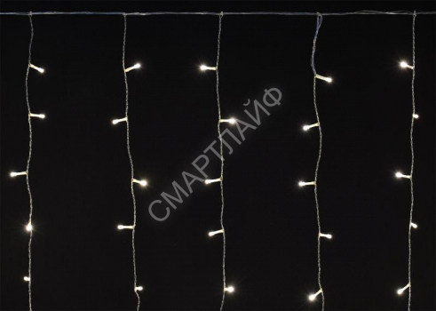 Гирлянда "Бахрома" 4.5х0.7м 200LED тепл. бел. IP44 провод прозр. 230В транзит IEK LGDU301-1-200-L3-T-S-44 - smartlife-ural.ru – Екатеринбург