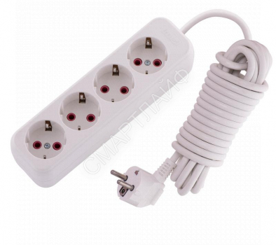 Удлинитель 4х5м с заземл. 16А IP20 Lila LEZARD 720-0405-401 - smartlife-ural.ru – Екатеринбург