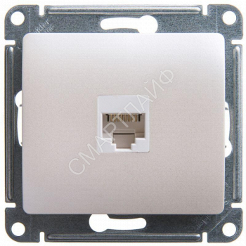 Розетка компьютерная 1-м Glossa RJ45 кат.5E механизм перламутр. SE GSL000681K - smartlife-ural.ru – Екатеринбург
