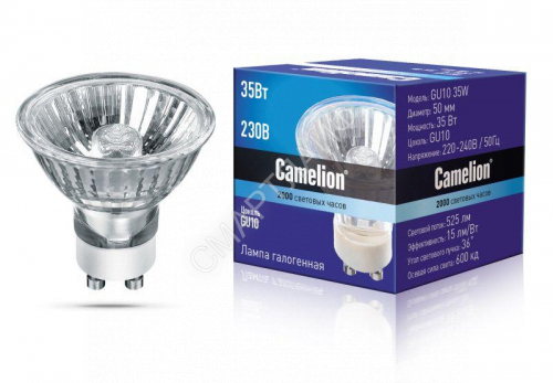 Лампа галогенная JCDRC 220В 35Вт GU10 Camelion 5561 - smartlife-ural.ru – Екатеринбург