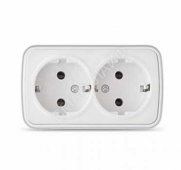 Розетка 2-м ОП Электра 16А IP20 с заземл. бел. Союз 0020 - smartlife-ural.ru – Екатеринбург