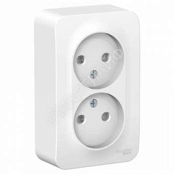 Розетка 2-м ОП Blanca 16А IP20 250В без заземл. защ. шторки с изолир. пластиной бел. SE BLNRA001211 - smartlife-ural.ru – Екатеринбург