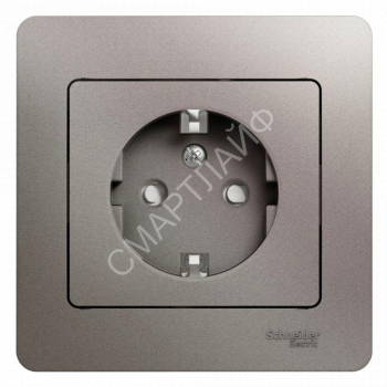 Розетка 1-м СП Glossa 16А IP20 250В с заземл. защ. шторки в сборе платина SE GSL001244 - smartlife-ural.ru – Екатеринбург