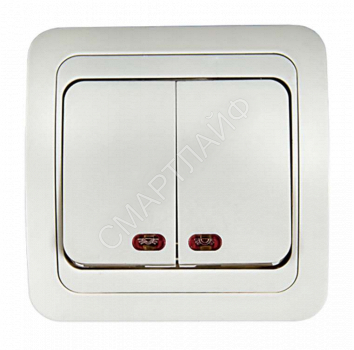 Выключатель 2-кл. СП Classico 2123 10А IP20 с подсветкой бел. ASD / IN HOME 4680005959877 - smartlife-ural.ru – Екатеринбург