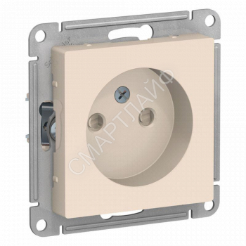 Розетка 1-м СП AtlasDesign 16А IP20 без заземл. защ. шторки механизм беж. SE ATN000249 - smartlife-ural.ru – Екатеринбург