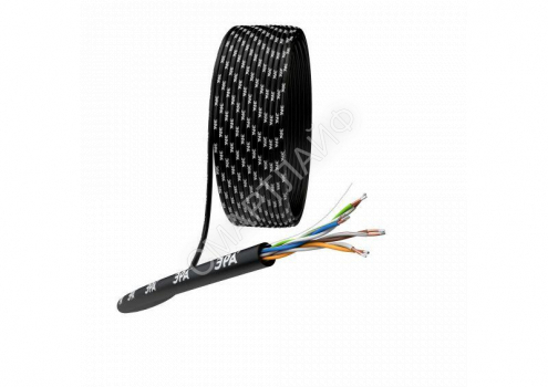 Кабель витая пара U/UTP кат.5E 4х2х24AWG solid CCA PE Outdoor Simple черн. (м) Эра Б0044436 - smartlife-ural.ru – Екатеринбург