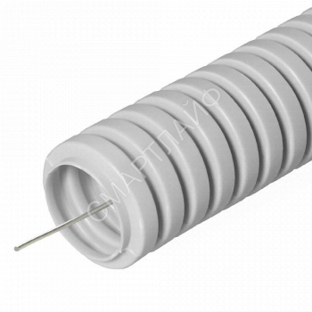 Труба гофрированная ПВХ d16мм с протяжкой сер. (уп.100м) Строитель PR.031600 - smartlife-ural.ru – Екатеринбург