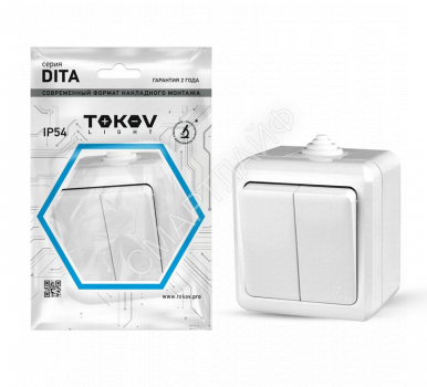 Выключатель 2-кл. ОП Dita IP54 10А 250В бел. TOKOV ELECTRIC TKL-DT-V2-C01-IP54 - smartlife-ural.ru – Екатеринбург