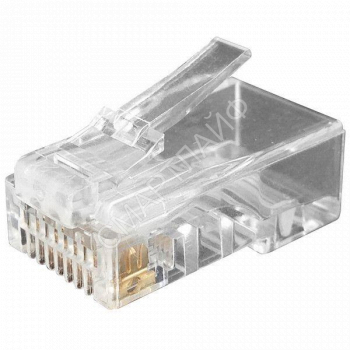 Разъем PLUG-8P8C-U-C6-100 RJ45 (8P8C) под витую пару кат.6 (50/50микродюйм) универс. (для ож и мж кабеля) (уп.100шт) Hyperline 49367 - smartlife-ural.ru – Екатеринбург