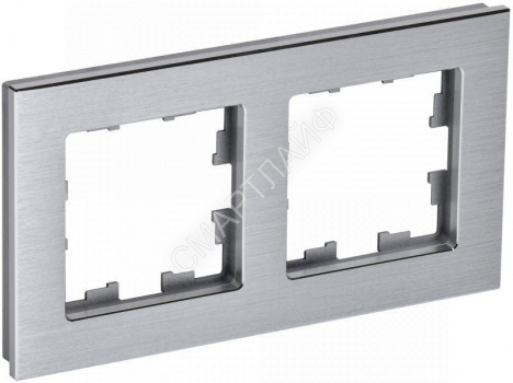 Рамка 2-м BRITE РУ-2-1-БрА металл алюм. IEK BR-M22-M-K47 - smartlife-ural.ru – Екатеринбург