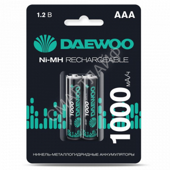 Аккумулятор AAA/HR03 1.2В 1000мА.ч Ni-MH BL-2 (уп.2шт) DAEWOO 5043176 - smartlife-ural.ru – Екатеринбург